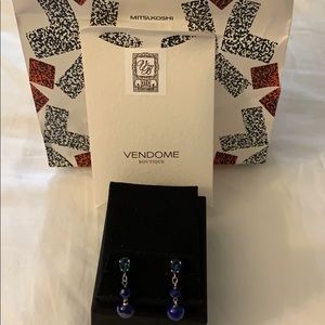 Mitsukoshi Vendome Boutique Blue Stone Earrings